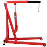 1500 LBS Folding Engine Hoist Cherry Picker Shop Crane Hoist Lift, Heavy Duty Steel with 4 Iron W465P156682