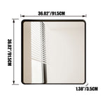 ZUN Wall Mirror 36x36 Inch Square Mirror Metal Framed Mirror Square Vanity Mirror Dressing Mirror, for W1435P241579