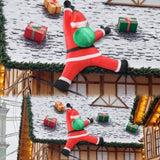 4.9 FT Lighted Christmas Inflatable Decoration, Inflatable Hanging Santa Claus with Gift Bag, Funny 29820993