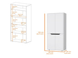 White 5-Shelf Kitchen Pantry B062P175069