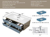 42" Floating Bathroom Vanity with Sink, Modern Wall-Mounted Bathroom Storage Vanity Cabinet with W1573P152700