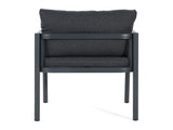 Outdoor Dining Chair Set of 2, All-Weather Grey Aluminum Frame Patio Chairs with Grey Fabric N779P369116G