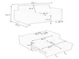 Modern velvet sofa, sofa pull-out bed, small love seat casual sofa with back, with pillow, pockets, 49433073