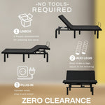 ZUN Adjustable Bed Base Electric Bed Frame with Remote Control Folding Design- FULL W1623128106