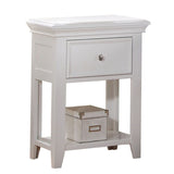 White Nightstand with Bottom Shelf B062P186501