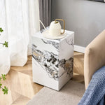 ZUN Modern white MDF + sticker material, cube fashion texture design coffee table, suitable for various W1151P194280