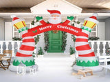 8.9 FT Lighted Christmas Inflatable Archway, Inflatable Santa Claus Christmas Arch, Blow Up Yard 84926492