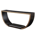 ZUN ACME Maceo Console Table, Black & Gold Finish AC01924