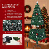 6FT Christmas Tree Large Stars Pre-lit Fiber Optic Artificial Plant Tree Color Changing Lights 96626423
