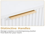 White P2 Particle Board and Density Board Wavy Pattern Drawer Front Six-Level Seven-Drawer Cabinet 57854360