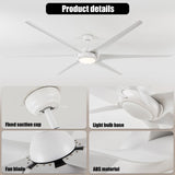 ZUN 100" Ceiling Fans With Lights And Remote W1340131155