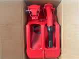 20L US Standard Cold-rolled Plate Petrol Diesel Can Gasoline Bucket with Oil Pipe Red 2 Pairs of 03165863