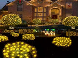 Blue outdoor solar mesh light, 6.6ft X 9.8ft fairy mesh light with 200 LEDs, 8 modes, suitable for 10016108
