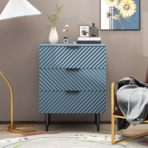 ZUN 3 Drawer Cabinet, Accent Storage Cabinet, Suitable for Bedroom, Living Room, Study W688130697