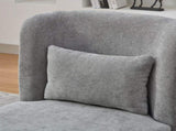 25.2 "Wide Modern Chenille Cushioned Armless Metal Base 360&deg Swivel Chair with Pillow, Suitable W3118P253949