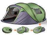 4 Person Pop Up Tent for Camping, Waterproof Instant Family Tent with Front Awning, Automatic Tent 88356143