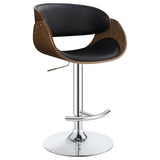 Black and Chrome Adjustable Bar Stool B062P153497
