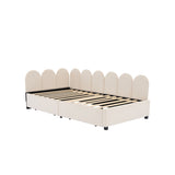 Twin size Upholstered Daybed with 2 Drawers, Velvet Sofabed with Soft Fabric Headboard, No N733P194900A