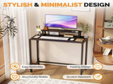 31.5" Gaming Desk with Desktop Shelf and Lighting Foldable P2 Particleboard Iron Pipe 07803855