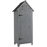 Outdoor Tool Storage Cabinet, Wooden Fir Garden Shed with Single Storage Door 10406110