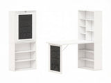 Space-Saving Foldable Writing Table, Convertible Wall-Mounted Computer Desk with Storage Shelves & 45365789