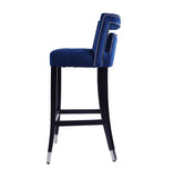Suede Velvet Barstool with nailheads Living Room Chair2 pcs Set - 30 inch Seater height W57053833