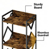 3 Tier Bookshelf For Small Space, Small Metal Bookshelf For Books, Organizers And Storage For 87702459