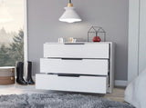 Dresser 27"H, 3 Drawers Dresser, Superior Top, White B097132978
