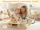 7-in-1 Wooden Baby Activity Table 12M Sensory Play Table with Music & Shape Sorting 80033746
