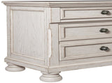 Transitional Wire-Brushed White Finish 1pc Nightstand with Hidden Drawer Bun Feet Classic Bedroom B01147617