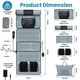 Full Body Electric Massage Mat with Heat Vibration Massage Pad for Back, Neck, Foot & Lumbar 39978593