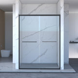 56-60"x70" Aluminum Frame Double Sliding Shower Door,Bypass Bathroom Sliding Door with Premium 5/16" W2011P197883