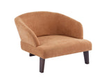Modern Accent Chair with Round Back & Wooden Legs - Mid-Century Inspired Lounge Chair for Living N767P266888P