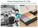 2 Pack Under Bed Storage Containers with Wheels, 42L Underbed Organizer Bin with Clear PVC Lid, Dual 33578725