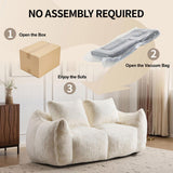 Giant Bean Bag Couch for Adults, Ultra Soft Fluffy Loveseat Bean Bag Sofa, Oversized Chase Lounge 23011521