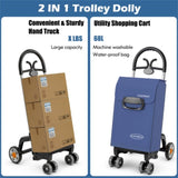 Blue Folding Shopping Cart 27888926