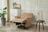 Manual Recliner Chair with Pillow Top Arms for Bedroom and Living Room in Mocha Finish B205P327485