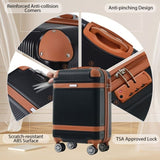 Hardshell Luggage Sets 3 Piece Carry-on Suitcase Double Spinner Wheels with TSA Lock, Weekender 83761935
