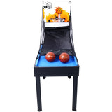 5-in-1 Multi-Game Table - Billiards, Push Hockey, Foosball, Ping Pong, and Basketball black/blue W465P164154