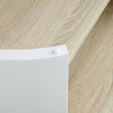 Round Coffee Table,31" Coffee Table for Living Room,2-Tier Rustic Wood Desktop with Storage Shelf W1117P224566