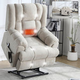 Dual Motor Heat Massage Infinite Position Up to 350 LBS Electric Power Lift Recliners with W3224P288434