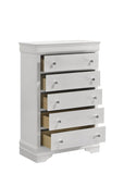 ZUN Blaze Modern Style 5-Drawer Chest Made with Wood in White B009P286633