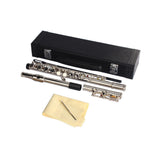Nickel Plated C Closed Hole Concert Band Flute with E Key 00240637