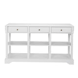 ZUN Console Sofa Table with Ample Storage, Retro Kitchen Buffet Cabinet Sideboard with Open Shelves and 04712314