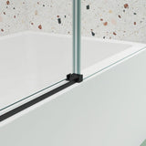 Bathtub shower door, sliding door, with 5/16" tempered glass and Matted black finish 6058 W2122P167018