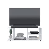 ZUN Goodwood Minimalistic Tv Stand for 65-Inch TV With 5 Open Shelves B070P234336