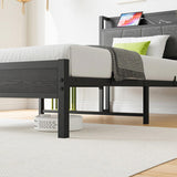 Twin Size Bed Frame, Storage Headboard with Charging Station, Solid and Stable, Noise Free, No Box 80586204