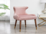 Lindale Contemporary Velvet Upholstered Nailhead Trim Accent Chair, Pink T2574P164506