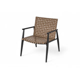 Modern Outdoor Chat Set 2 PE Rattan Chairs Black Steel & Tempered Glass Side Table Durable & N769P248124B