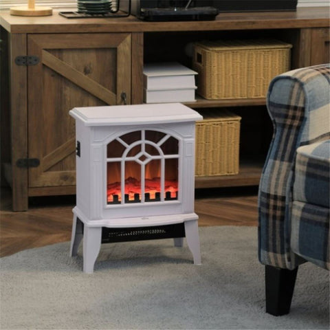 ZUN 750W/1500W 18 inch Electric Fireplace Heater-white （Prohibited by WalMart） 07595653